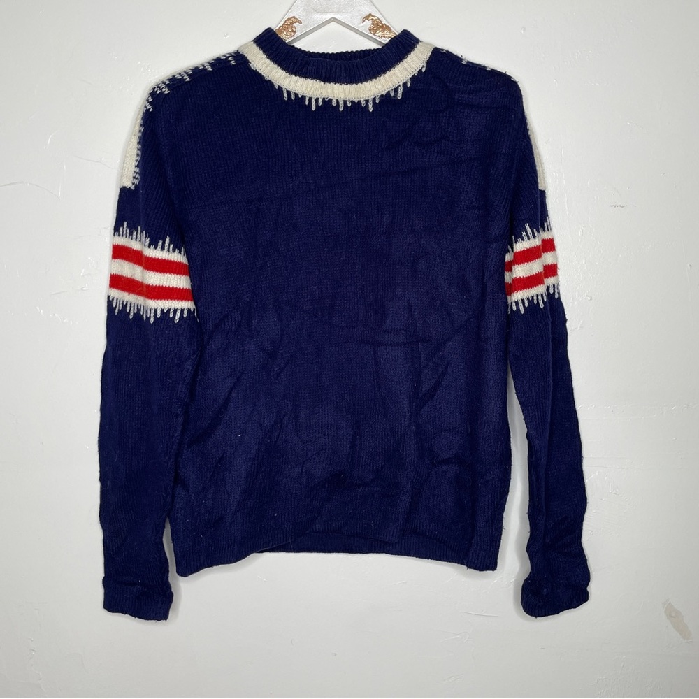 1970s BENGAL LANCER USA OLYMPICS STYLE BLUE & RED SWISS STYLE VINTAGE SWEATER
